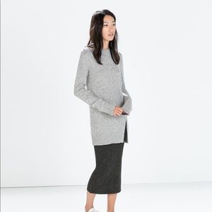COPY - Zara knit Italian sweater with slit